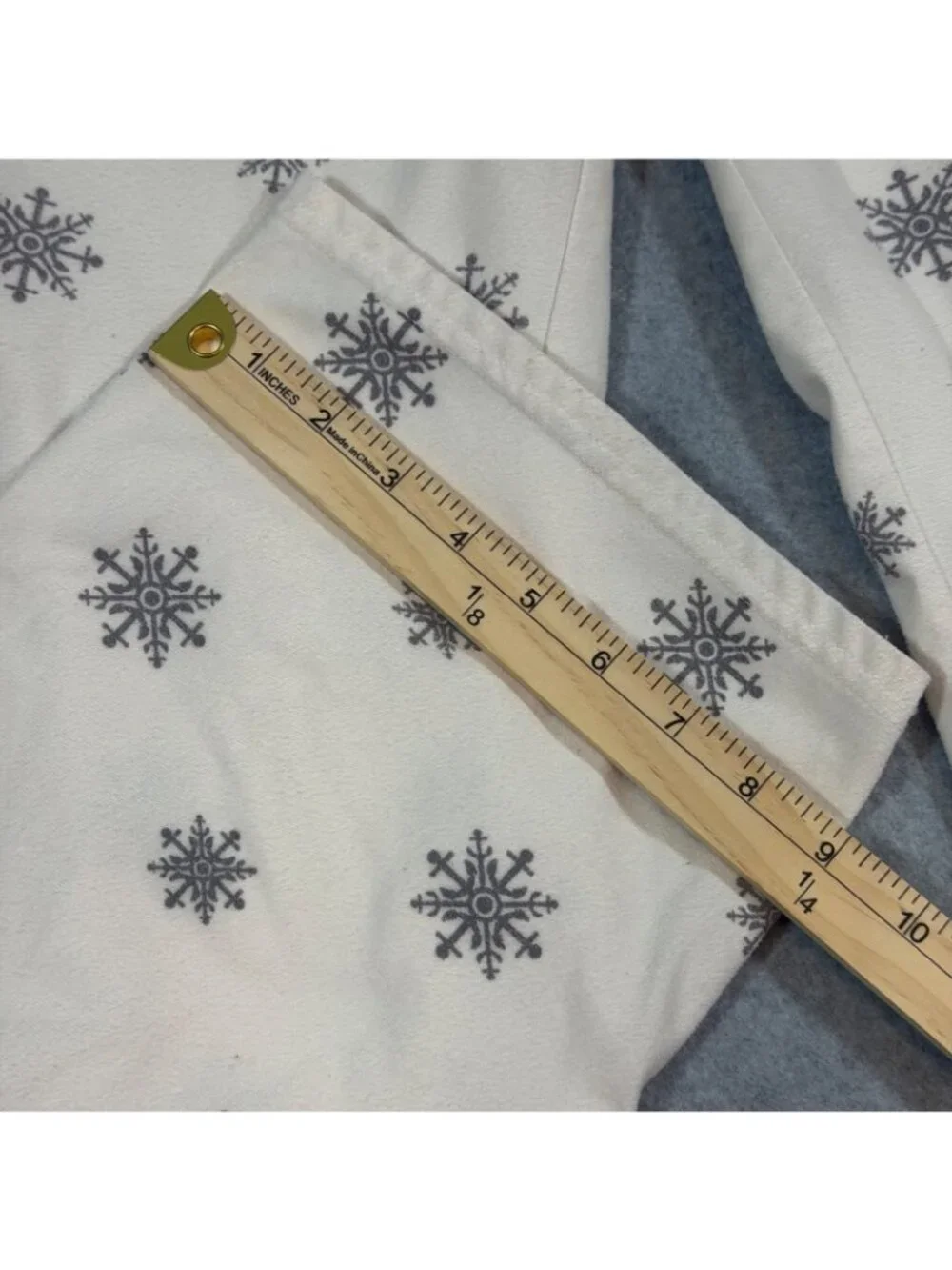 Nautica Sleepwear Women’s Medium White Snowflake Print Pajama Lounge Pants Soft